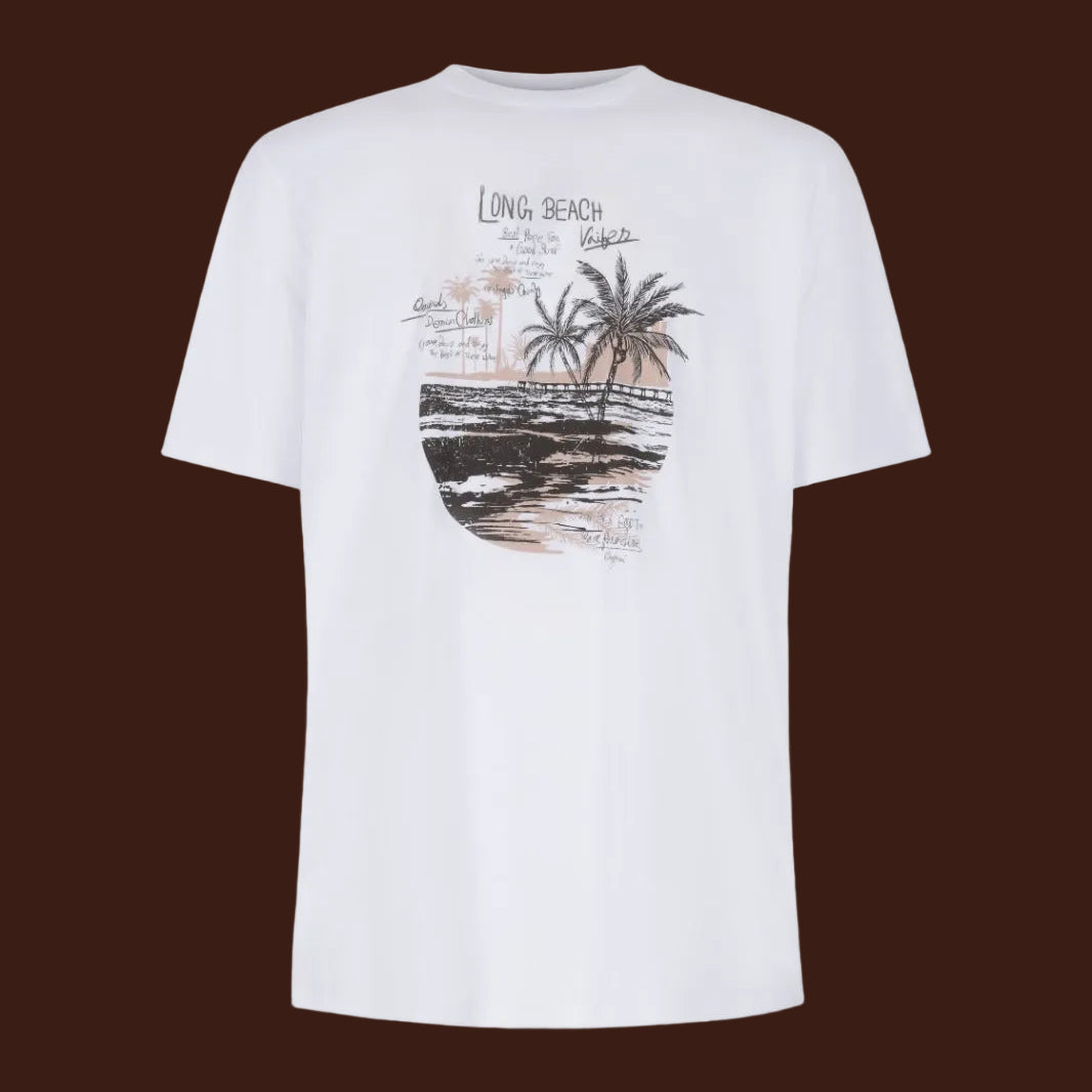 Over/D - T-Shirt con Stampa Beach M/M