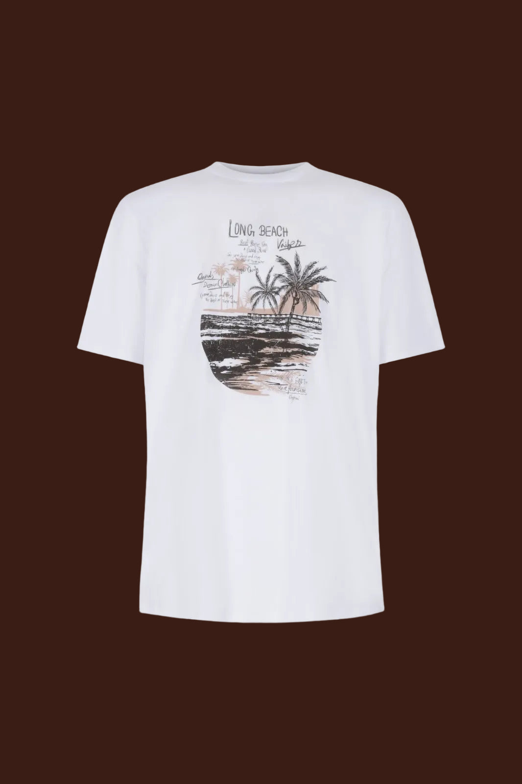 Over/D - T-Shirt con Stampa Beach M/M