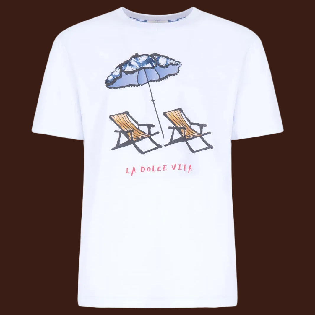 Over/D - T-Shirt con stampa Sdraio M/M