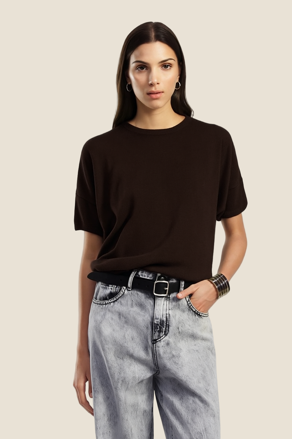 Dixie Maglione Scatoletta vestibilità ampia maniche corte