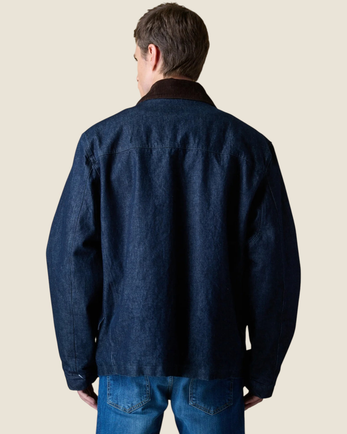 Sahariana Aviator Denim Lavaggio 0 imbottita con collo in Velluto e fodera interna in tessuto V2 (7)