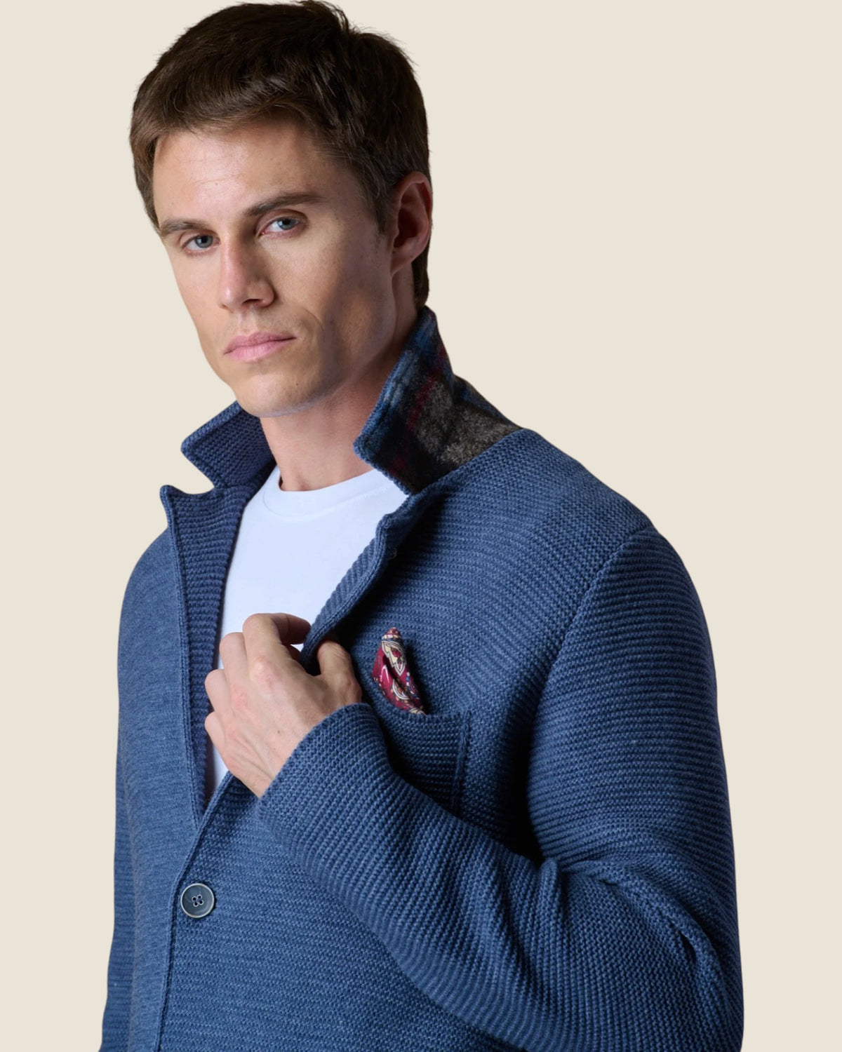 Giacca Monopetto Links Jeans con pochette e interno collo in tessuto V2 (3)