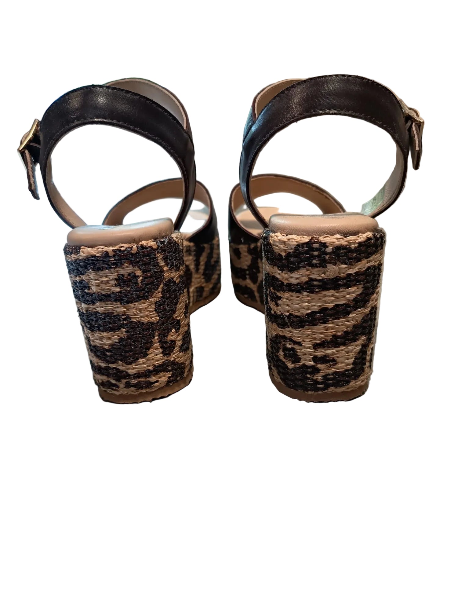 Helena Backer - Sandalo Zeppa con Dettaglio Animalier