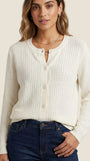 Isa B. - Cardigan Girocollo in Maglia Strutturata