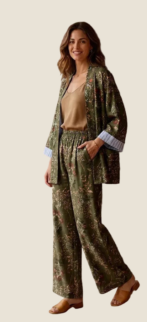Dafne - kimono e pantalone completo
