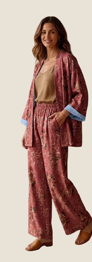 Dafne - kimono e pantalone completo
