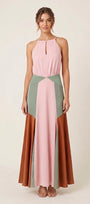 Dixie - Abito satin multicolor