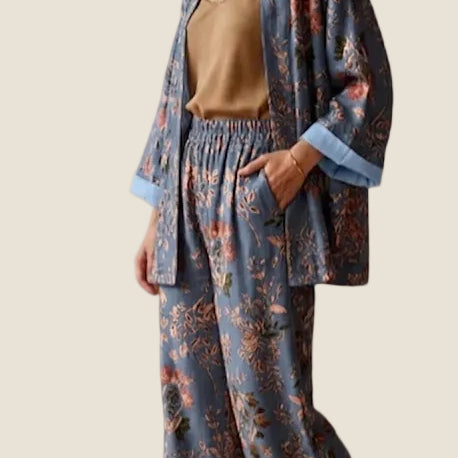 Dafne - kimono e pantalone completo