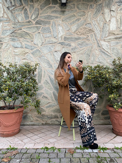 Ottod'ame Pantalone in viscosa stampata