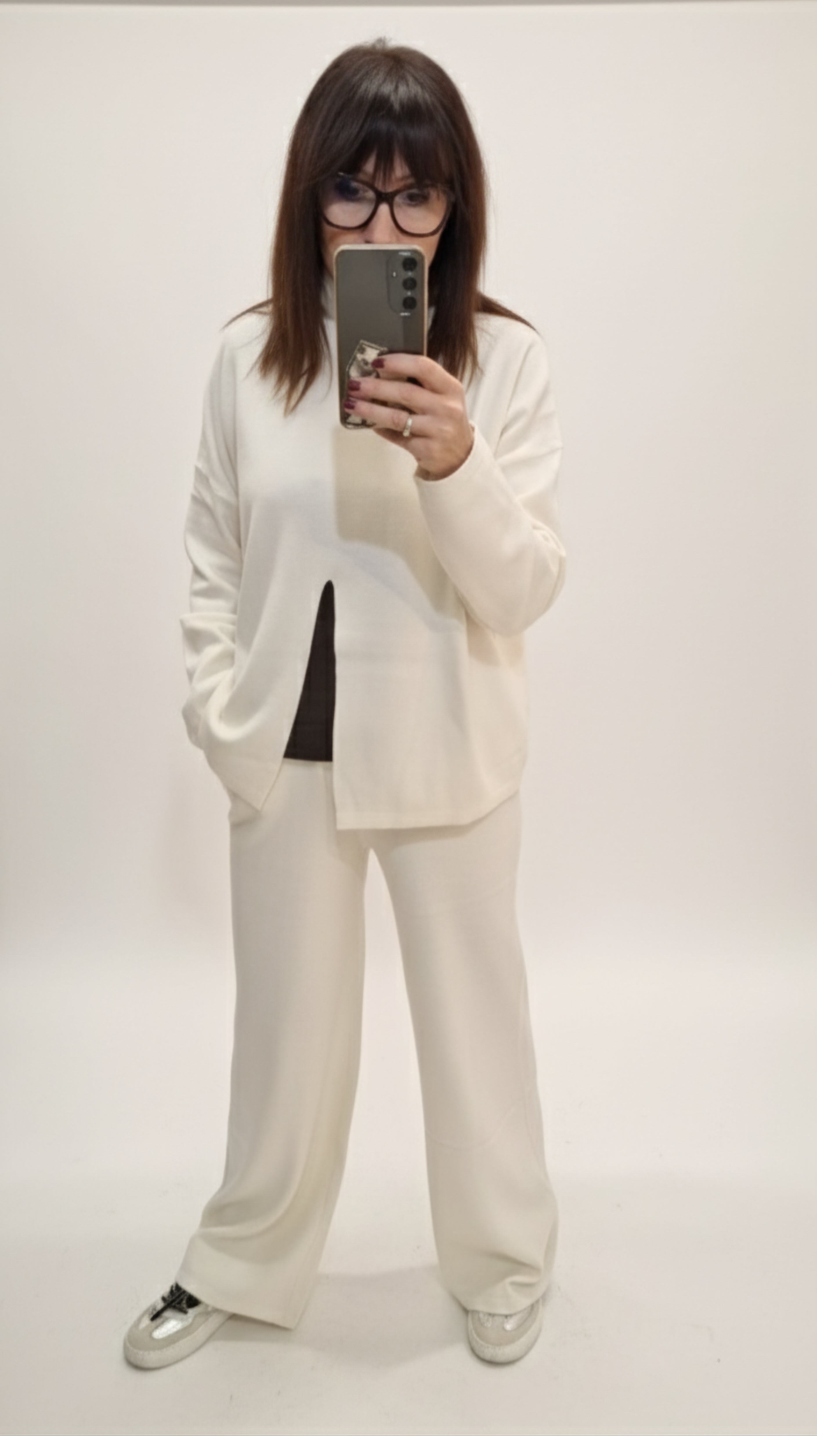 OVER/D  Completo Pantalone e Dolcevita In Maglia