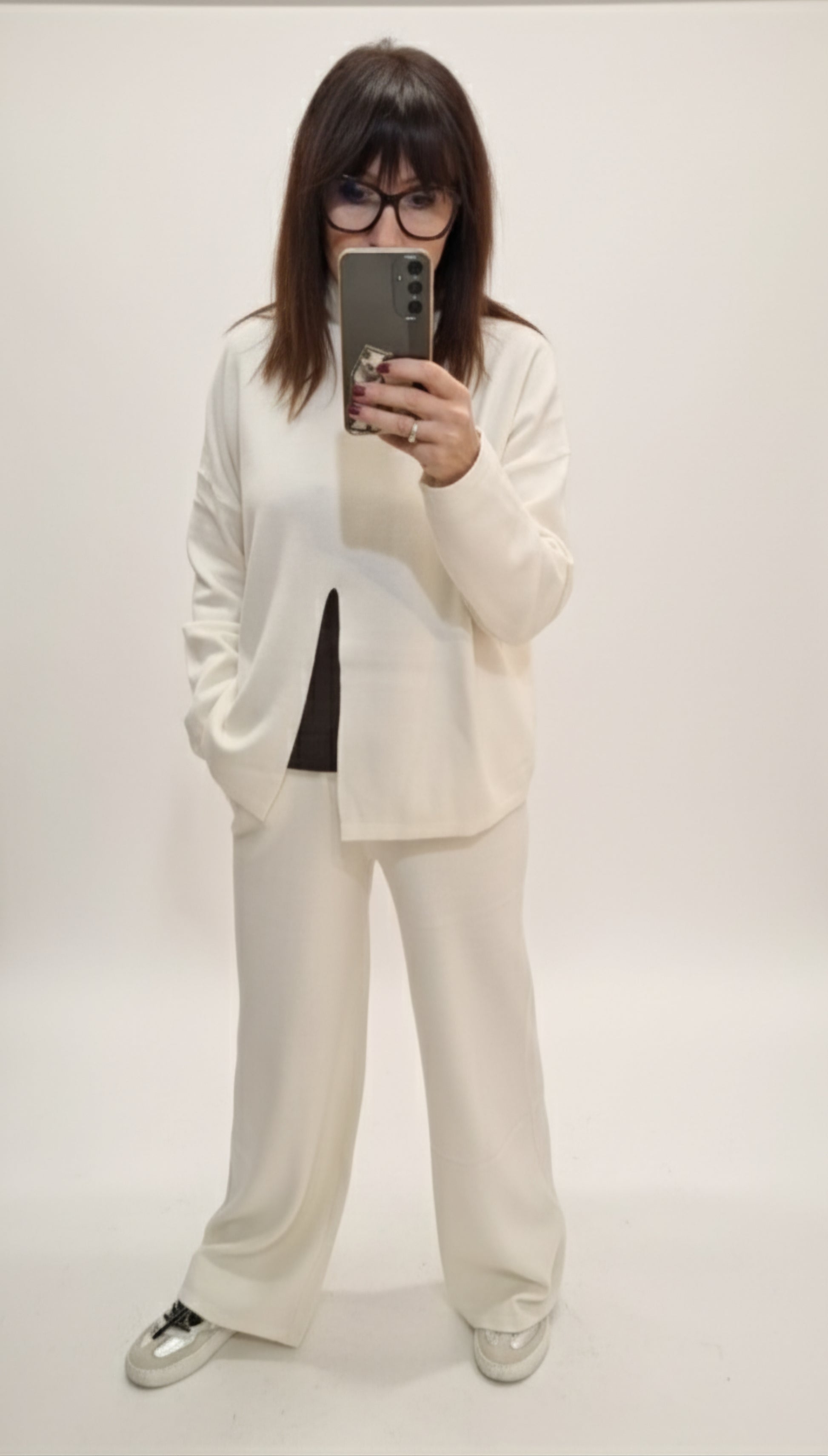 OVER/D  Completo Pantalone e Dolcevita In Maglia