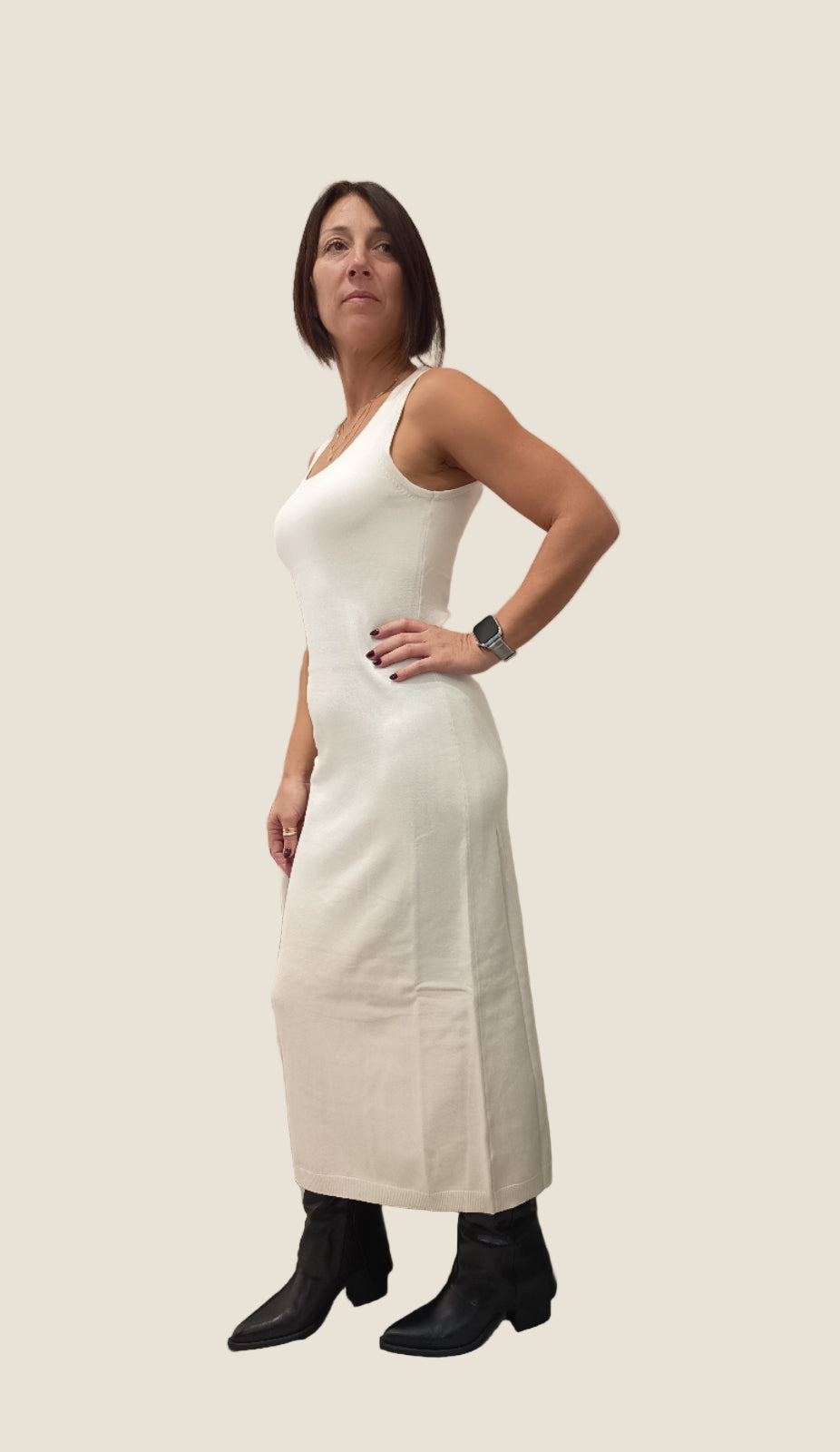 OVER/D completo abito e dolcevita in maglia