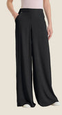 Ragno - Pantalone a palazzo con tasche in Voile Stretch