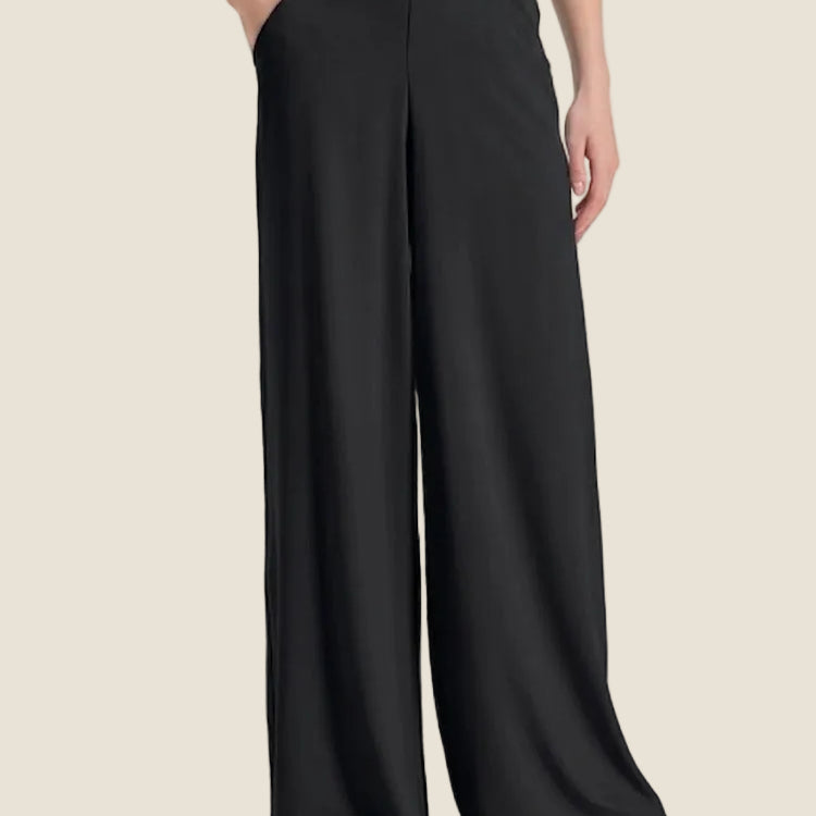 Ragno - Pantalone a palazzo con tasche in Voile Stretch