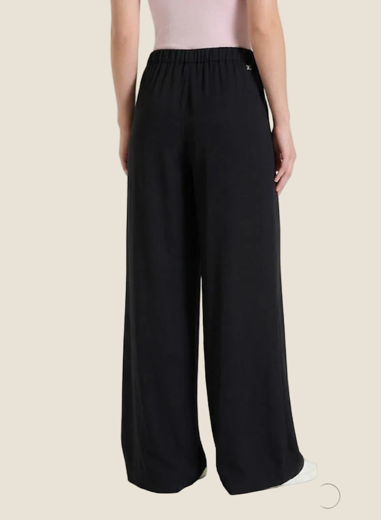 Ragno - Pantalone a palazzo con tasche in Voile Stretch